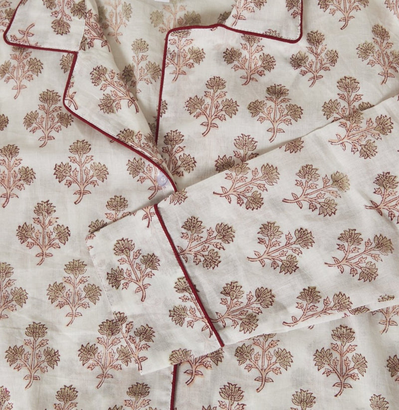 Long Cotton Pyjama in Pink Marigold **In Stock!